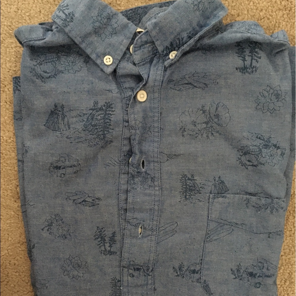 Taylor Stitch chambray pullover men’s 40 EUC